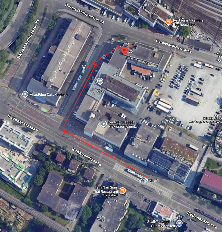 Anfahrtsplan - Hier findest du das Studio von myogatherapie.ch